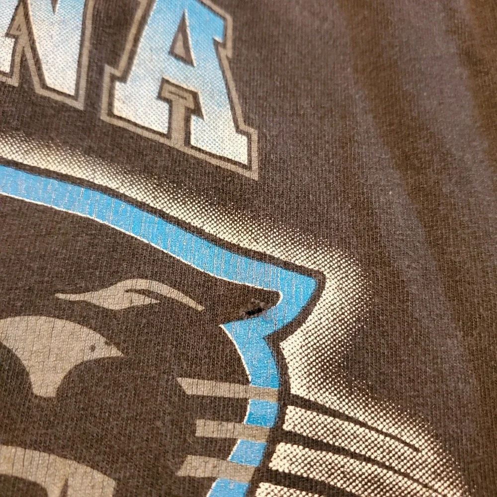 Vintage 90s Carolina Panthers Shirt Adult‎ Large Black NFL Team Heroes 1993